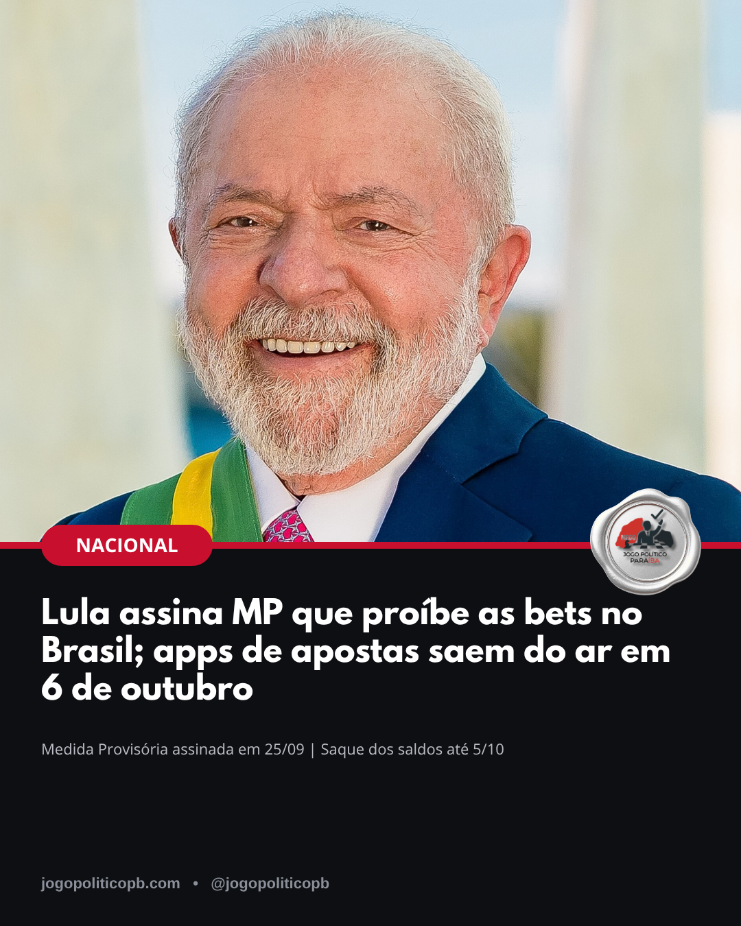 Lula assina MP que proíbe as bets no Brasil