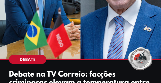 Lucas Ribeiro e Cícero Lucena no debate da TV Correio