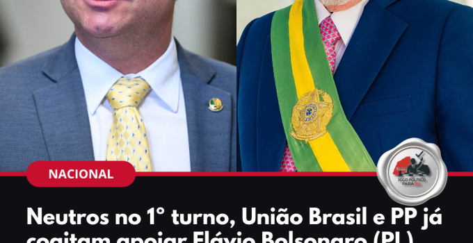 Flávio Bolsonaro e Lula: União Brasil e PP cogitam apoio no 2º turno