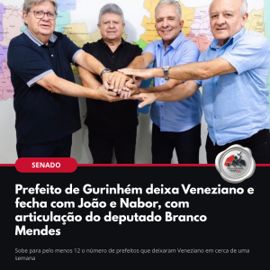 Reunião de adesão do prefeito de Gurinhém a João Azevêdo e Nabor Wanderley