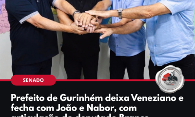 Reunião de adesão do prefeito de Gurinhém a João Azevêdo e Nabor Wanderley