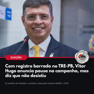 Vitor Hugo Castelliano anuncia pausa na campanha