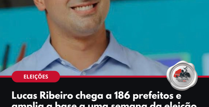 Lucas Ribeiro chega a 186 prefeitos e amplia a base a uma semana da eleição