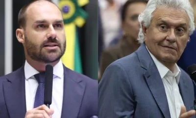 Caiado e Eduardo Bolsonaro trocam farpas sobre Green Card: "Autoridade moral" em jogo na política