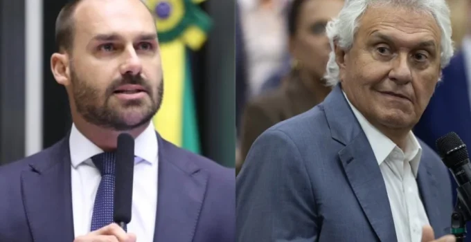 Caiado e Eduardo Bolsonaro trocam farpas sobre Green Card: "Autoridade moral" em jogo na política