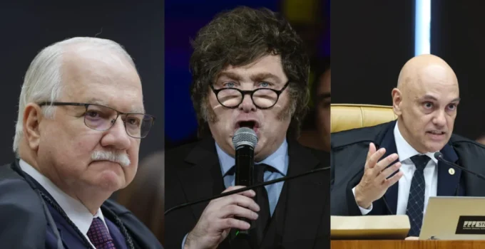 Fachin repreende Milei por chamar Moraes de 'lixo careca' e defender autonomia do Judiciário brasileiro