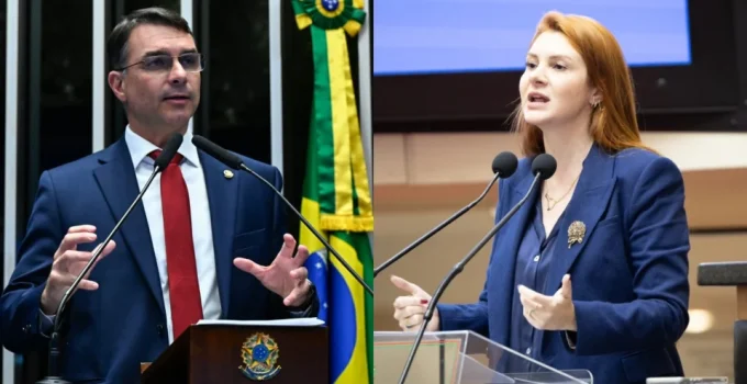 Flávio Bolsonaro exige apoio de deputada a Carlos no Senado ou ameaça proibir uso de imagem de Bolsonaro