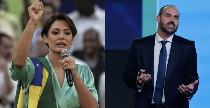 Eduardo Bolsonaro Endossa Crítica de Allan dos Santos à Candidatura de Michelle Bolsonaro ao Senado: "Triste, mas Verdadeiro"
