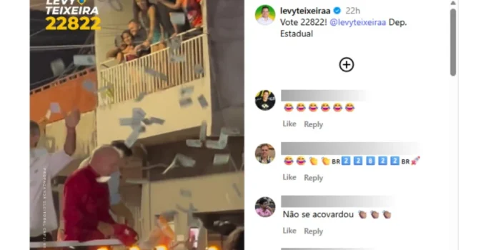 Lula é surpreendido por "chuva de dinheiro" falso em protesto no Ceará, ato é ligado a opositor de Elmano de Freitas