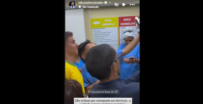 Nikolas Ferreira visita apoiadores feridos por raio após caminhada de 255 km e declara: "Eles acham que podem nos derrotar"