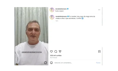 Irmão de Bolsonaro, Renato Bolsonaro, relata frustração ao não conseguir resgatar prêmio de R$ 216 na Mega da Virada