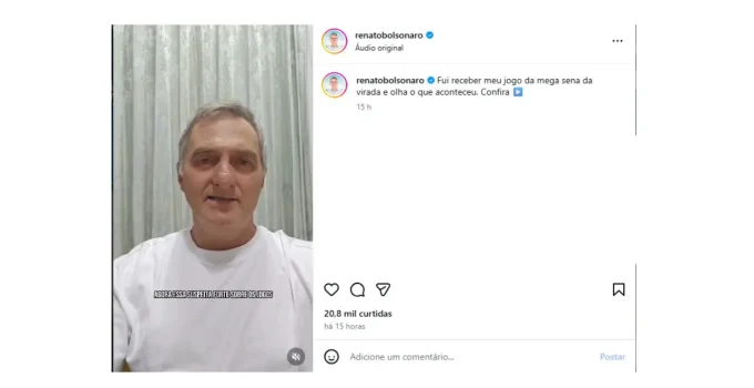Irmão de Bolsonaro, Renato Bolsonaro, relata frustração ao não conseguir resgatar prêmio de R$ 216 na Mega da Virada