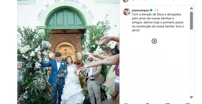 Geraldo Alckmin e Alexandre de Moraes Prestigiam Casamento de João Campos e Tabata Amaral em Pernambuco