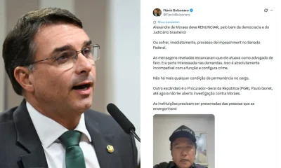 Flávio Bolsonaro Pede Impeachment de Moraes Após Vazamento de Mensagens de Daniel Vorcaro