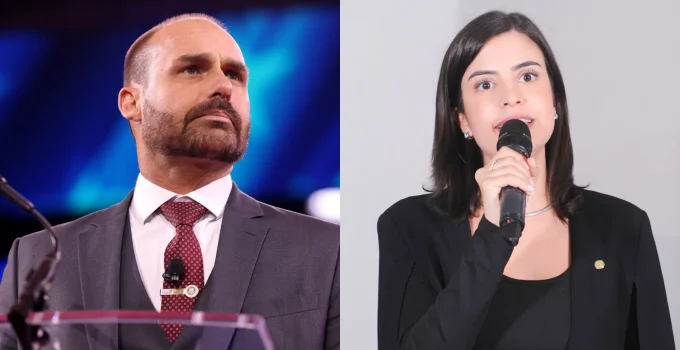 Moraes e Cármen Lúcia votam para condenar Eduardo Bolsonaro por difamação contra Tabata Amaral em caso de absorventes