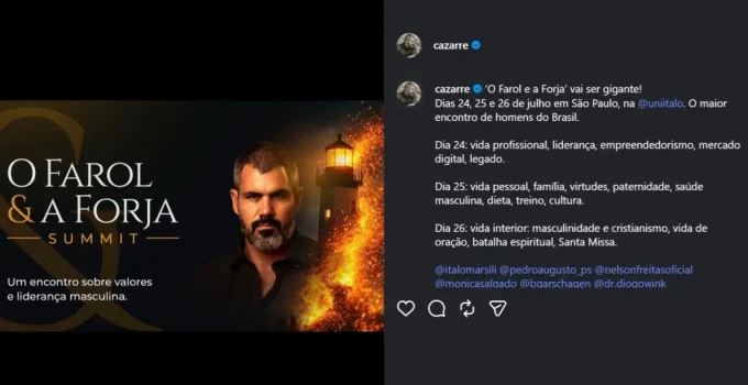 Evento de Juliano Cazarré para Homens: Saiba o Custo e os Temas Abordados em Meio a Controvérsias
