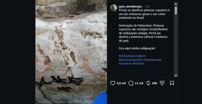 Vandalismo Choca Serra do Cipó: Pinturas Rupestres Milenares Pichadas em Minas Gerais, Crime Cultural Detonado!