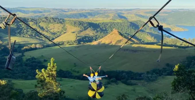 Maior Tirolesa do Paraná: Aventura de 1km com Vista 360º Impulsiona Turismo em Ribeirão Claro
