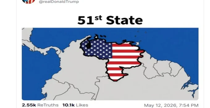 Trump divulga mapa da Venezuela como 51º estado dos EUA e gera polêmica internacional